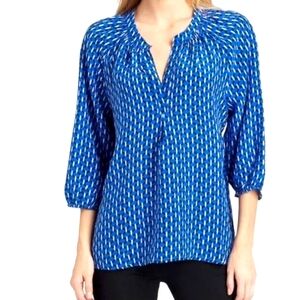 Joie Blue and Yellow Blouse